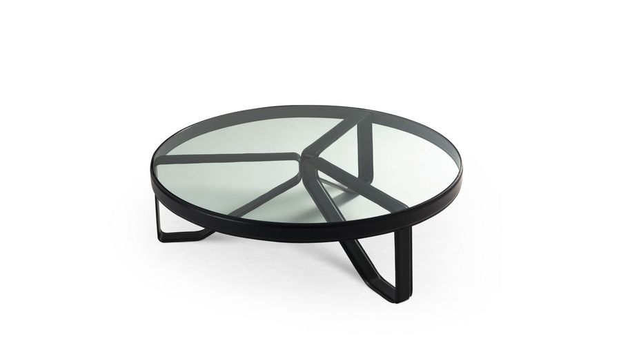 Круглый стеклянный столик Roche Bobois Belt