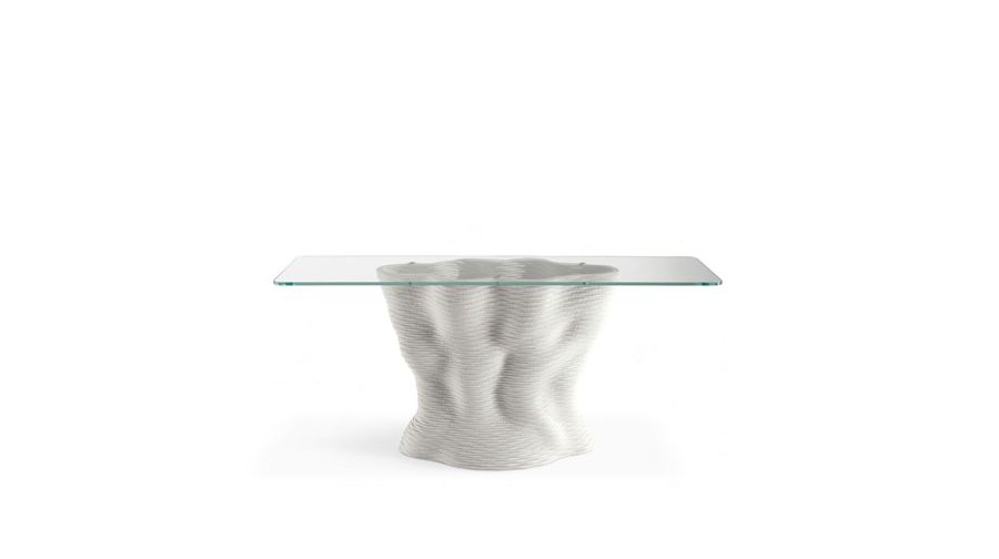 Стеклянная консоль Roche Bobois Corail Blanc Console