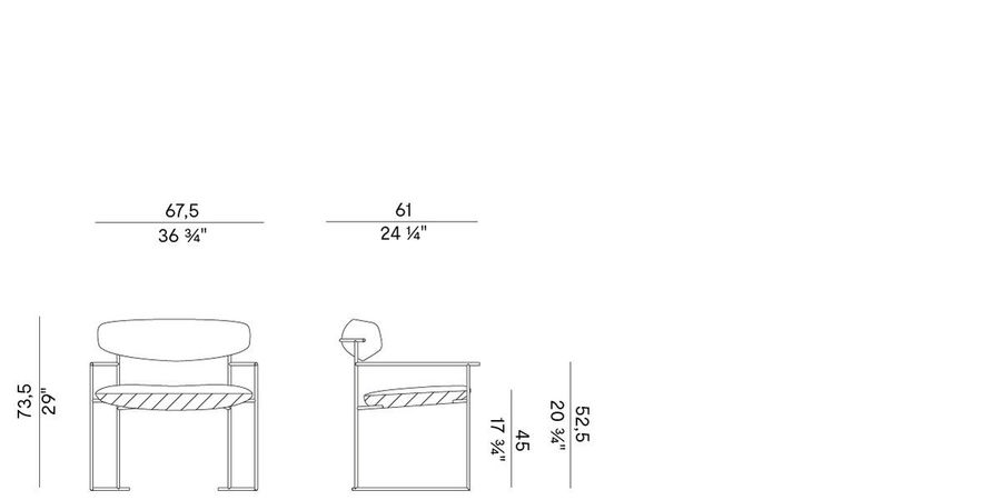 Современное кресло Potocco Keel Light Cod. 922/LMB