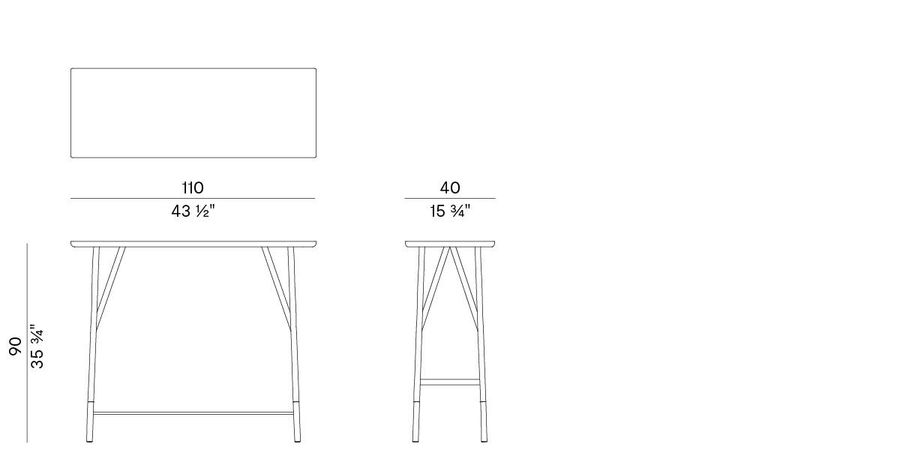 Дизайнерская консоль Potocco Wood_y Cod. 889\CSF