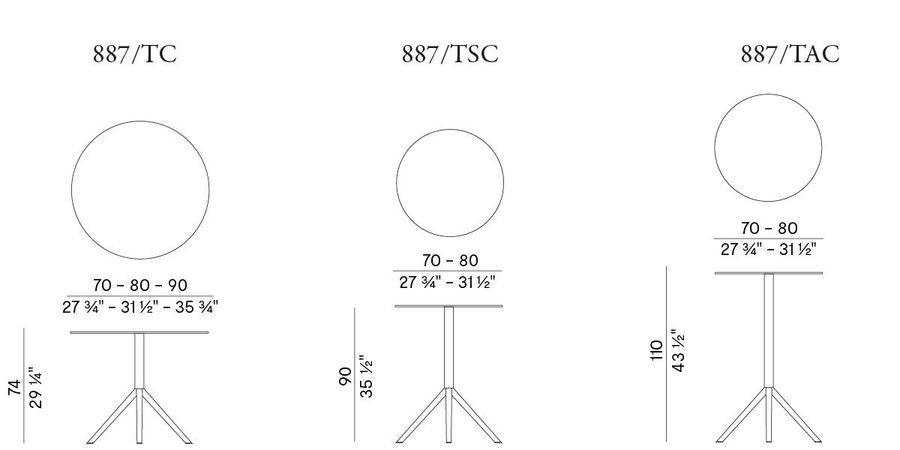 Складной стол для улицы Potocco OTX Cod. 887\TC - 887\TAC - 887\TSC