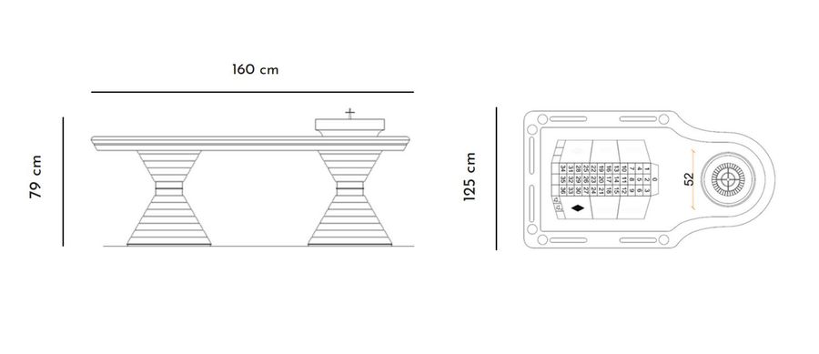 Стол для игры в рулетку Vismara Design Montecarlo