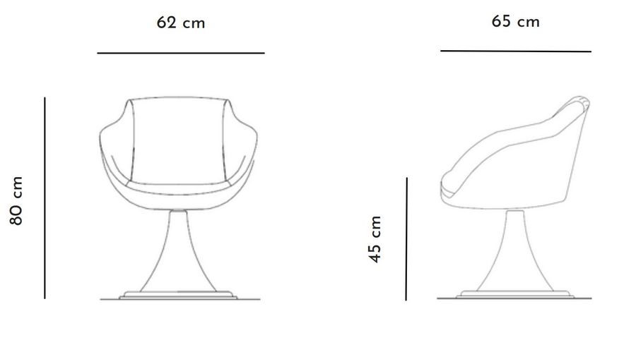 Вращающийся стул Vismara Design Shell