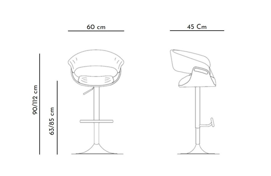 Современный стул для бара Vismara Design Joyce