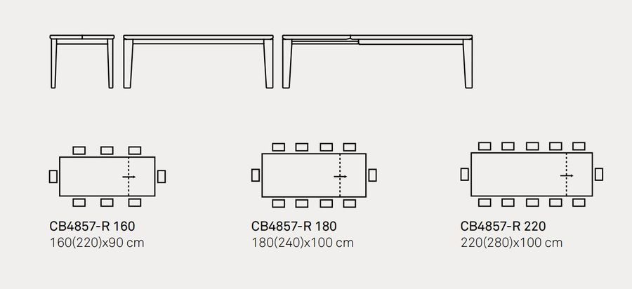 Стол-трансформер Connubia Band Metal CB4857