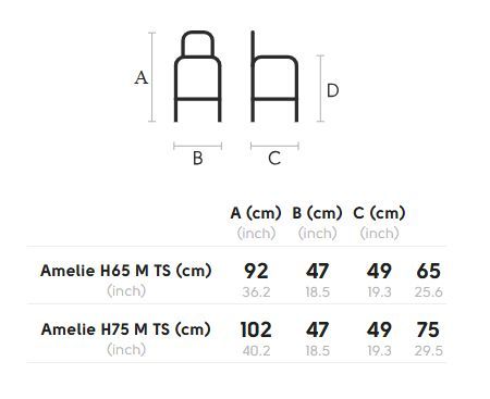 Барный стул Midj Amelie H65/75 M TS