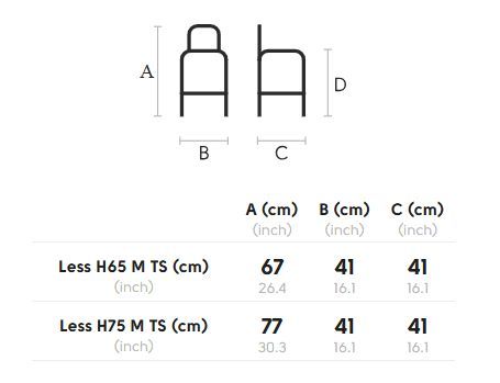 Барный табурет Midj Less H65-H75 M LG