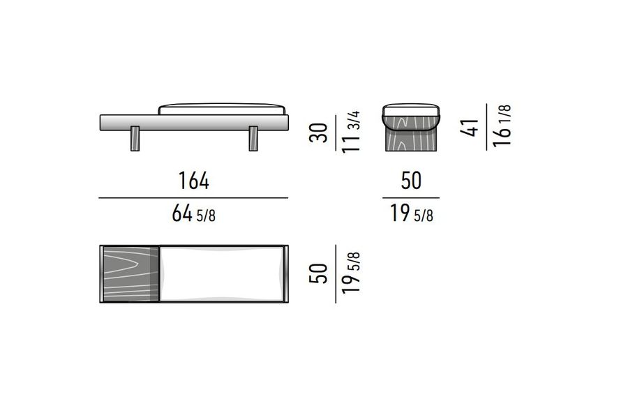 Элегантная скамья Minotti Pilotis Bench