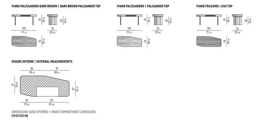 Письменный стол Minotti Diagramma "Writing Desk"