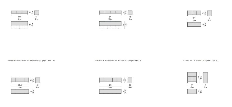 Современный буфет Minotti Logan