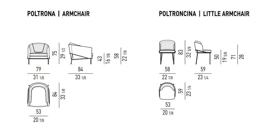 Мягкое кресло Minotti Fil Noir