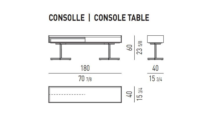 Консоль с ящиками Minotti Close "Console"