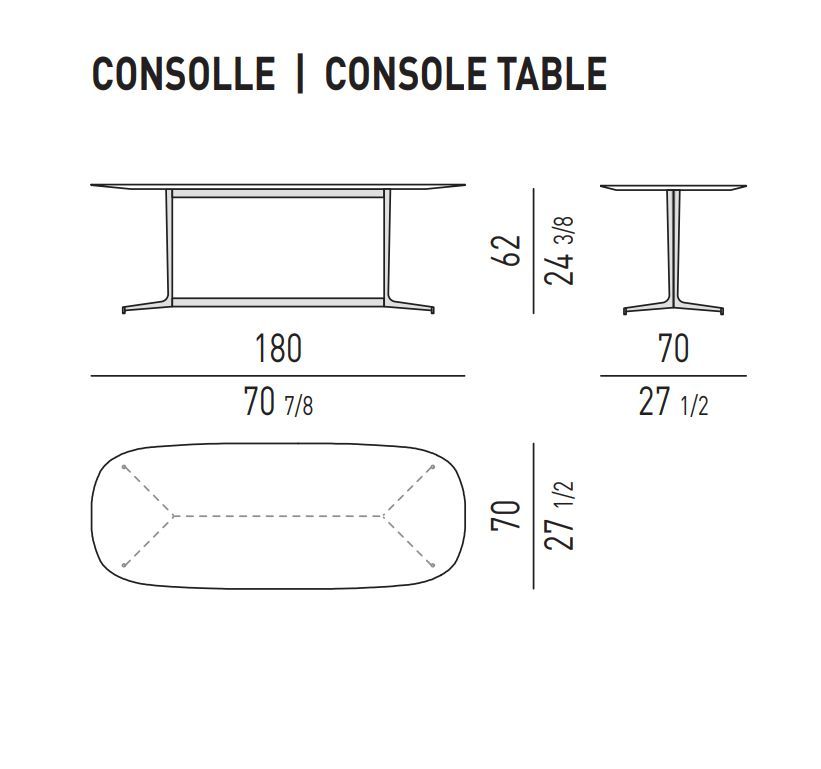 Модная консоль Minotti Clyfford "Console"