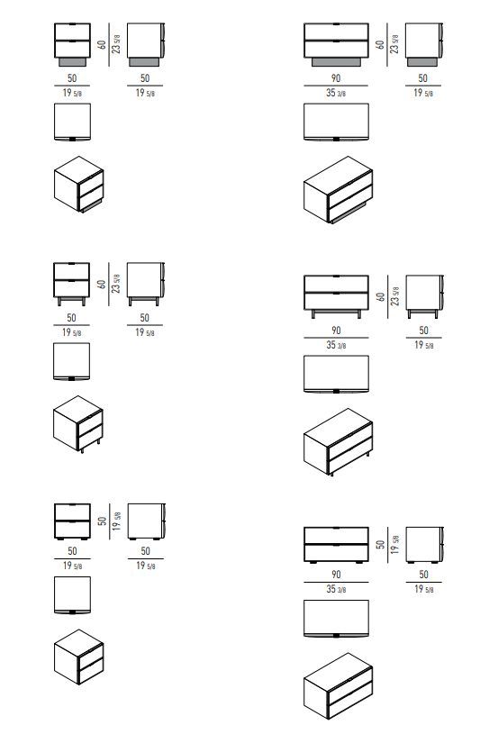 Прикроватная тумбочка Minotti Morrison "Night Storage Units"