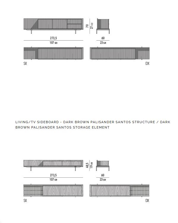 Современный буфет Minotti Superquadra