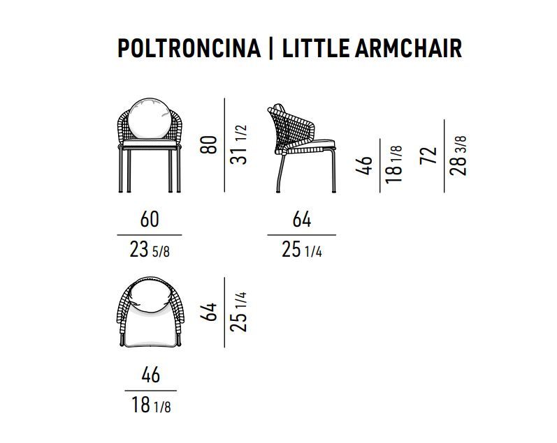 Уличный стул с плетеной спинкой Minotti Aston "Cord" Outdoor chair