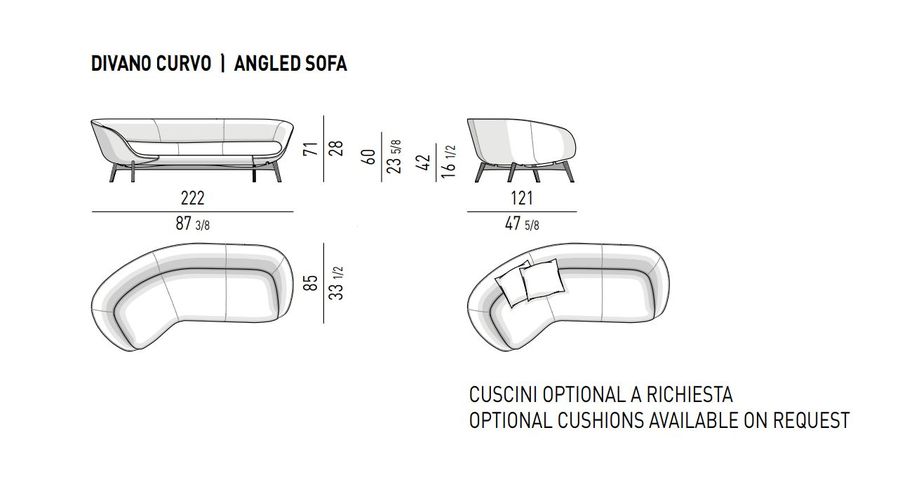 Двухместный диван Minotti Russell