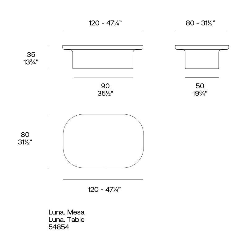 Журнальный столик для сада Vondom Luna Coffee Table 54854