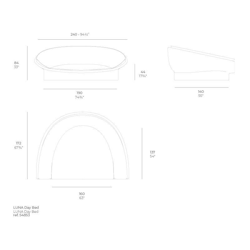 Уличная кушетка Vondom Luna Daybed 54853