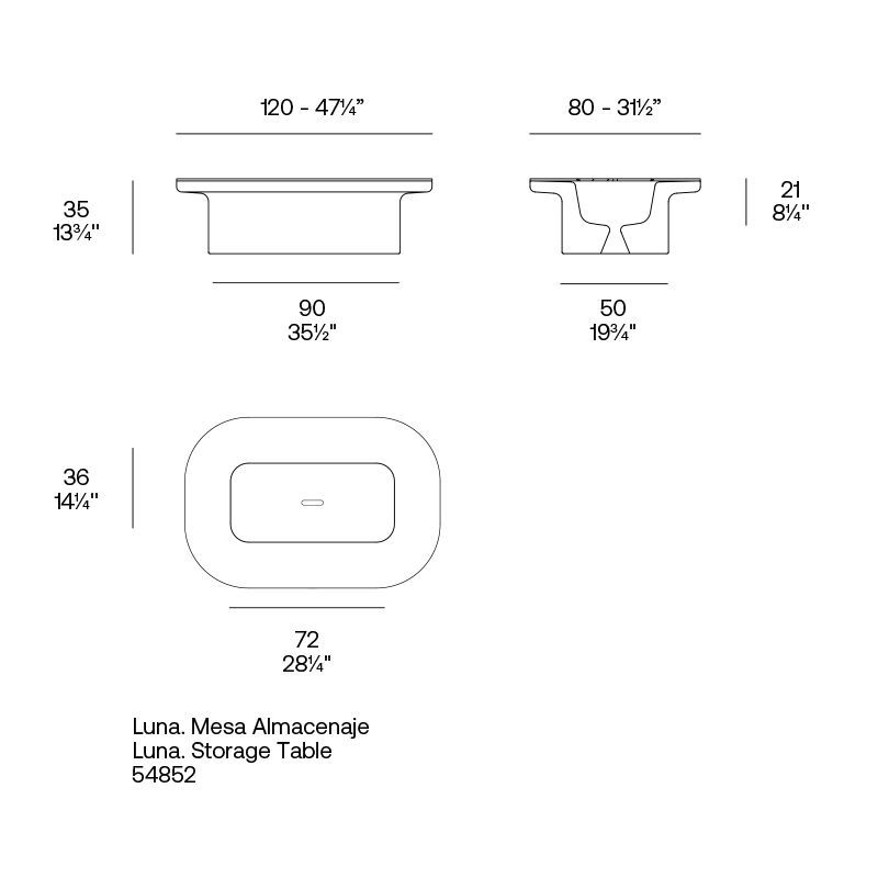 Дизайнерский стол для сада Vondom Luna Coffee Table 54852