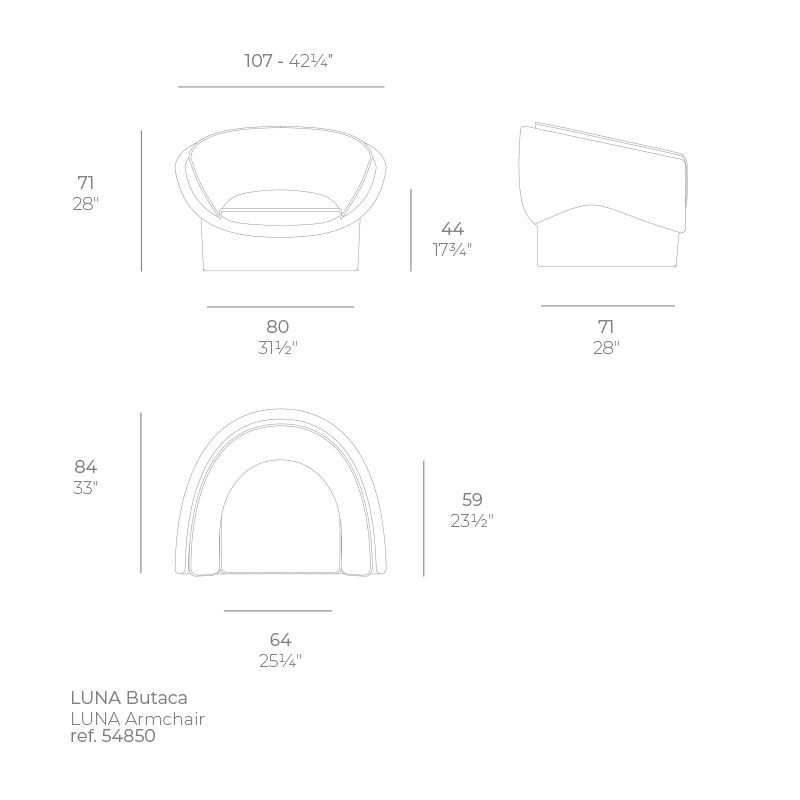 Садовое кресло Vondom Luna Lounge Chair 54850