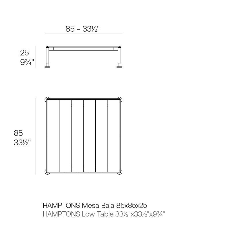 Дизайнерский столик Vondom Hamptons Low Tables