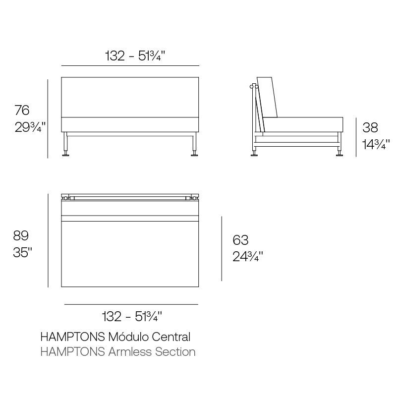 Модульный диван Vondom Hamptons Sofa Modular