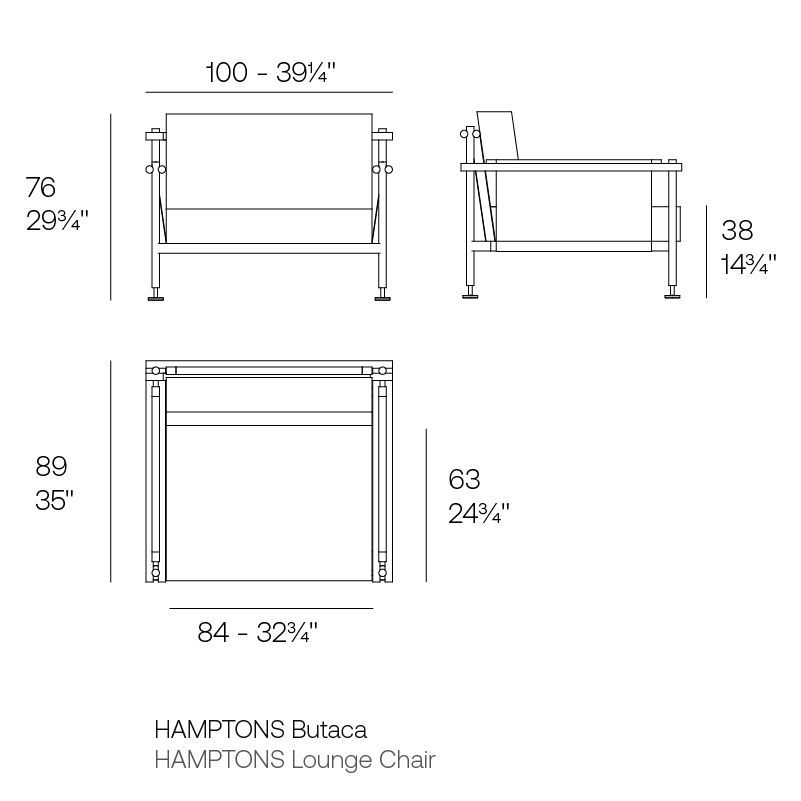 Кресло для сада Vondom Hamptons Lounge Chair 54800