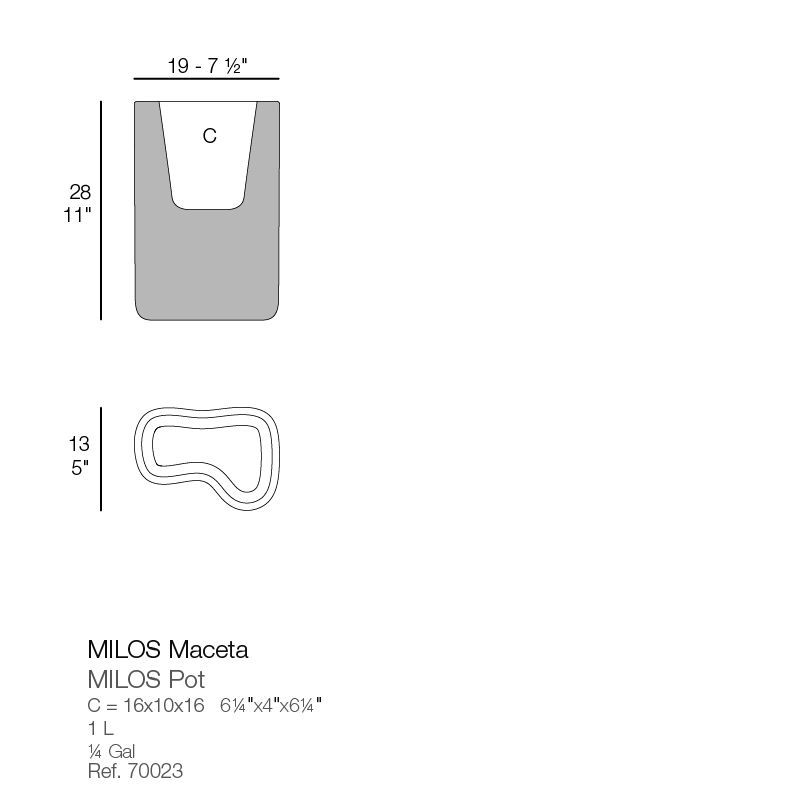 Уличное кашпо Vondom Milos Nano Planters