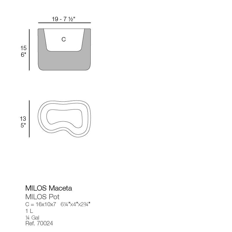 Уличное кашпо Vondom Milos Nano Planters