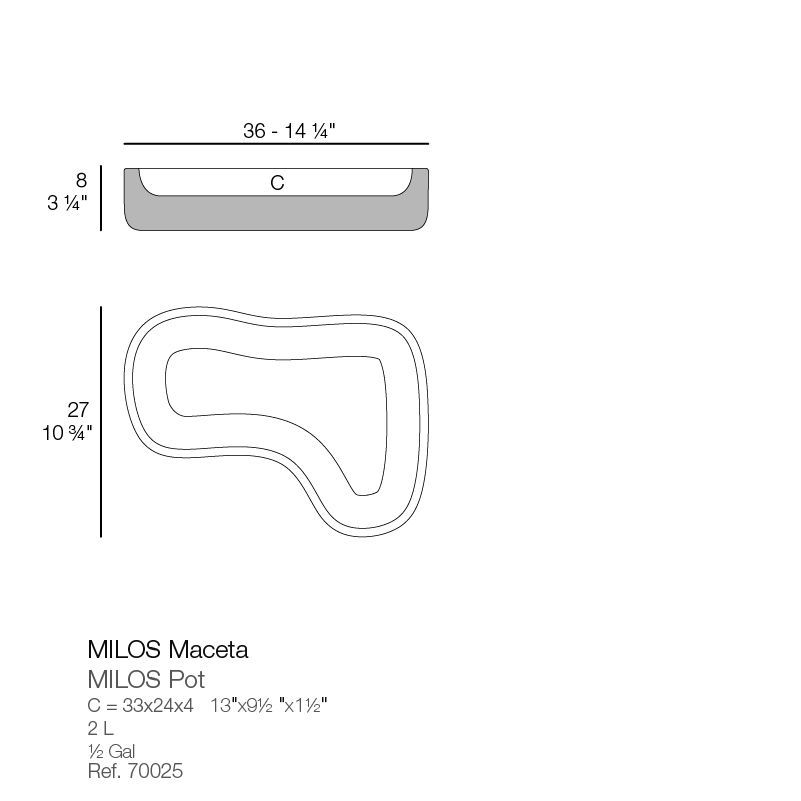 Уличное кашпо Vondom Milos Nano Planters