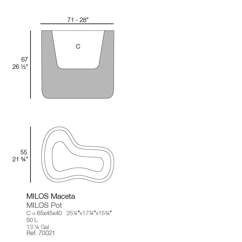 Большое кашпо Vondom Milos Planters