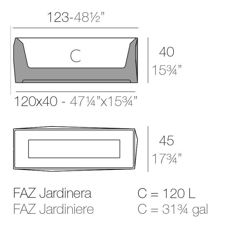 Стильный горшок для цветов Vondom Faz Planter