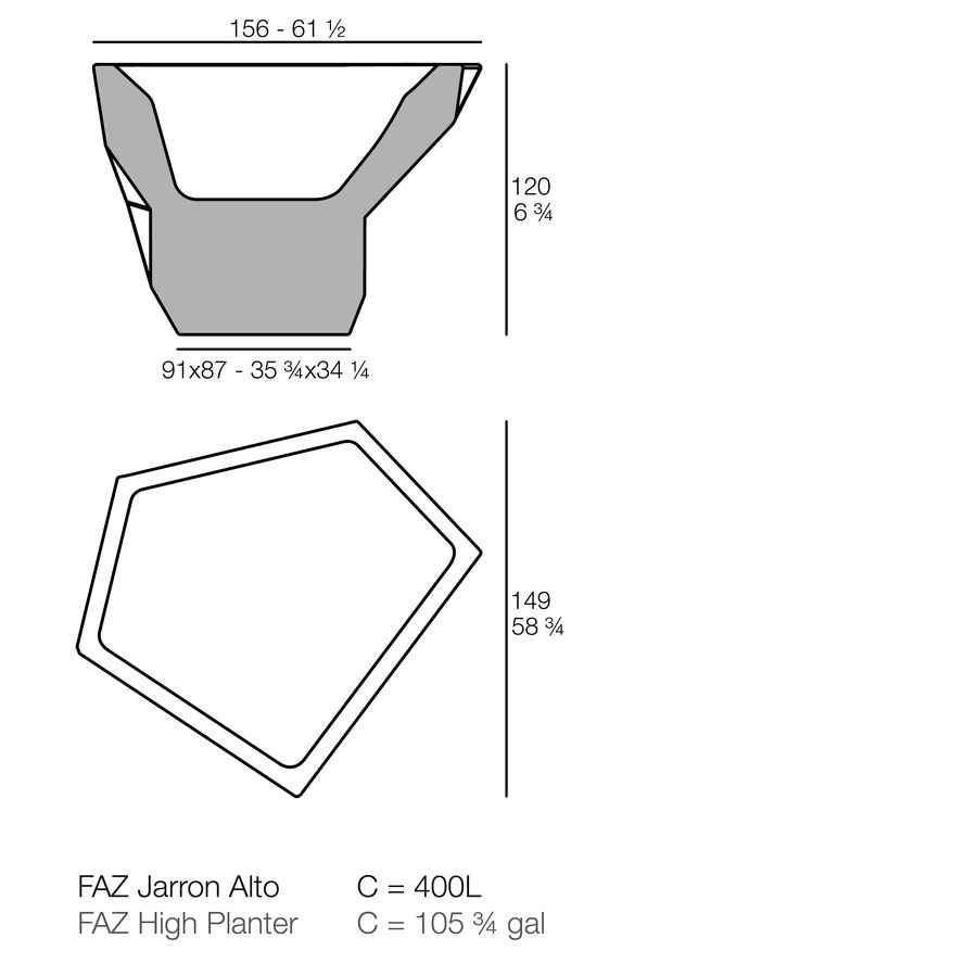 Стильный горшок для растений Vondom Faz Pot