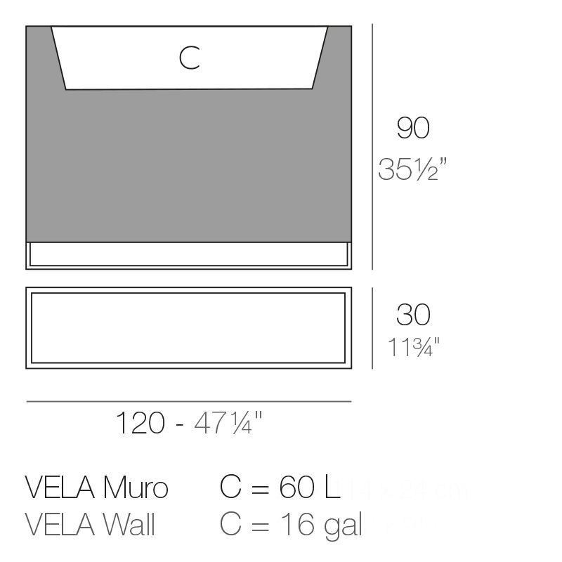 Стильный горшок для цветов Vondom Vela Maceteros