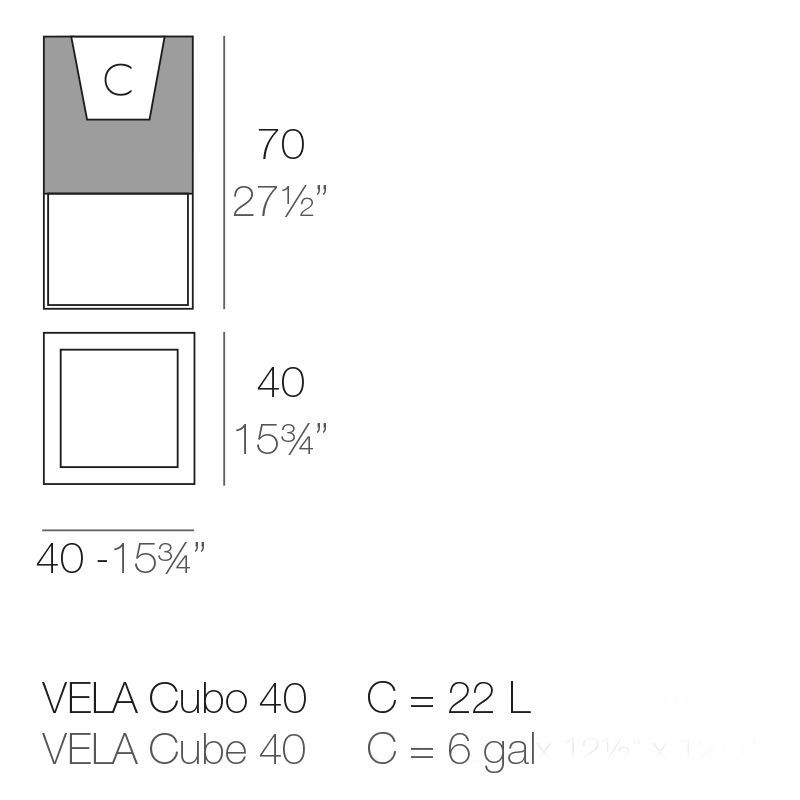 Стильный горшок для цветов Vondom Vela Maceteros