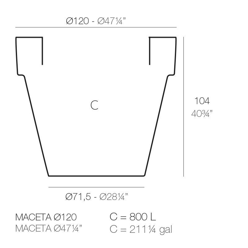 Элегантный горшок для цветов Vondom Maceta