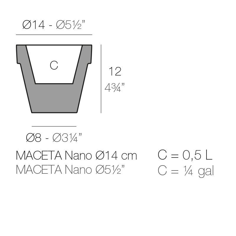 Элегантный горшок для цветов Vondom Maceta