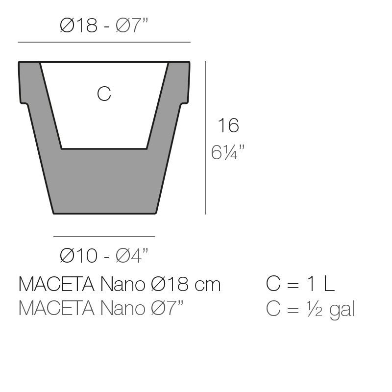 Элегантный горшок для цветов Vondom Maceta