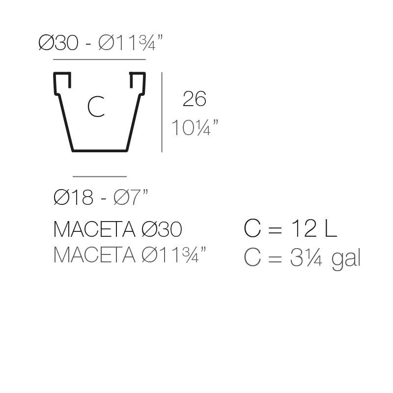 Элегантный горшок для цветов Vondom Maceta