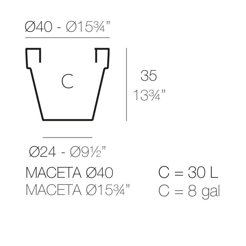 Элегантный горшок для цветов Vondom Maceta