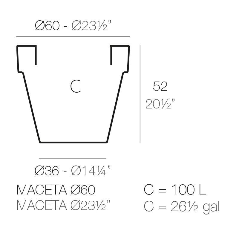 Элегантный горшок для цветов Vondom Maceta