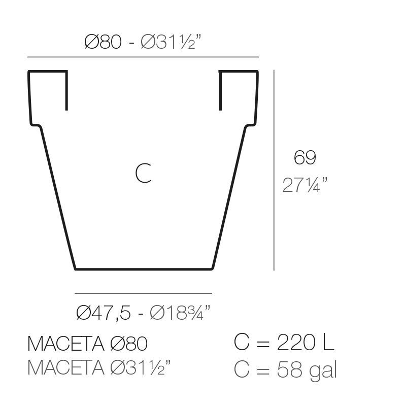 Элегантный горшок для цветов Vondom Maceta