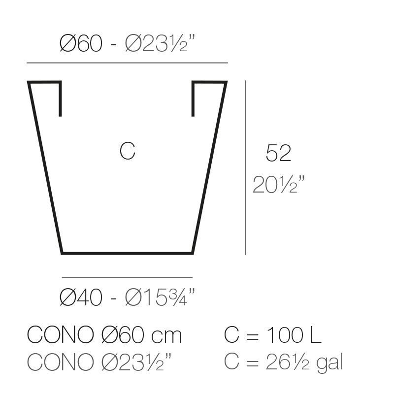 Цветочный горшок Vondom Cono