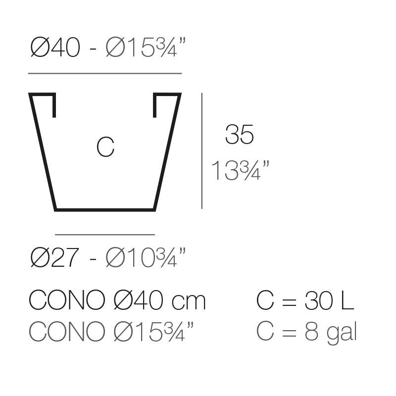 Цветочный горшок Vondom Cono