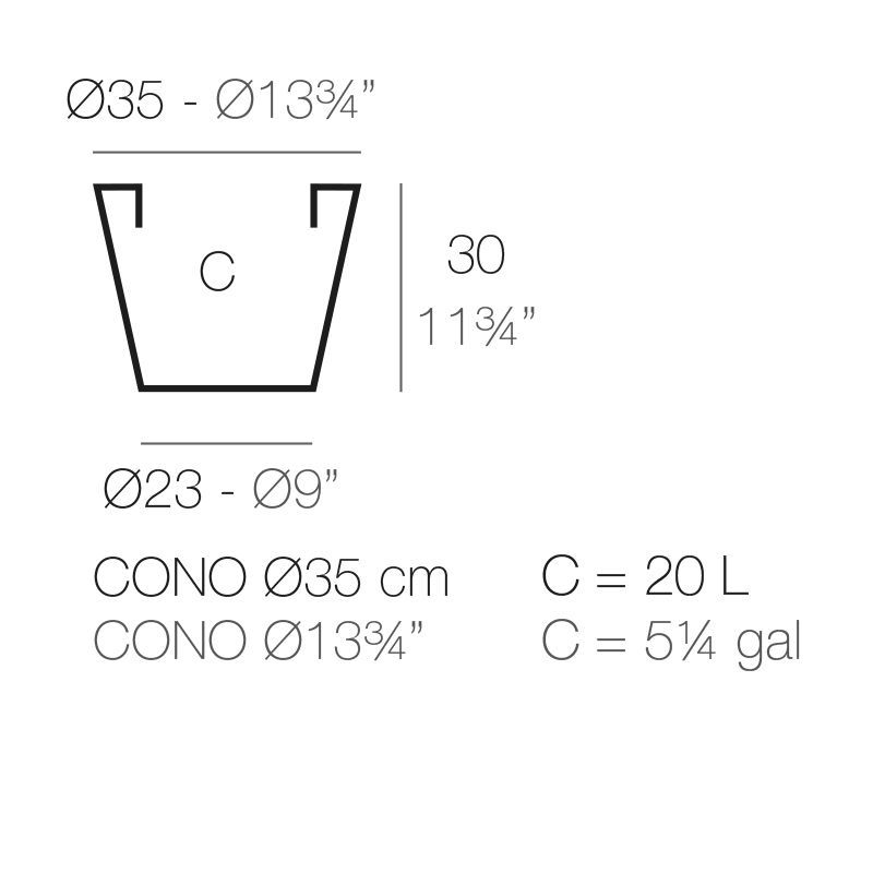 Цветочный горшок Vondom Cono