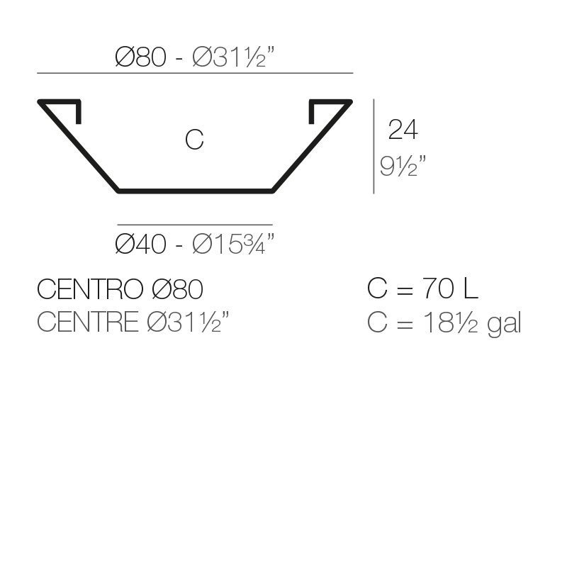 Элегантный горшок для цветов Vondom Centro