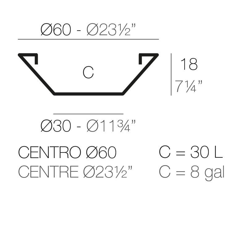 Элегантный горшок для цветов Vondom Centro