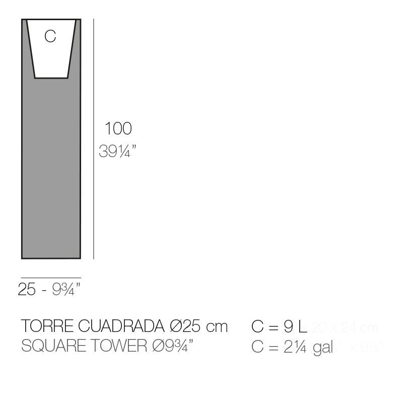 Модный горшок Vondom Cubo