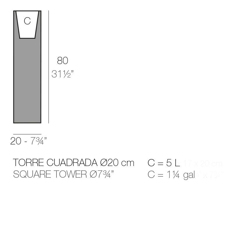 Модный горшок Vondom Cubo